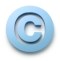 light blue copyright
