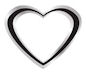 86x73 silverblack heart