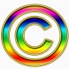 multicolored copyright